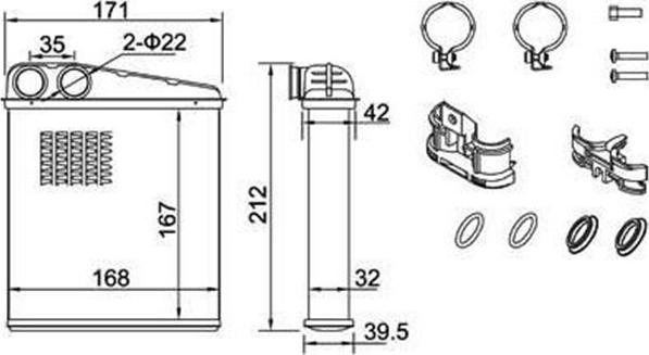 Magneti Marelli 359000302060 - Scambiatore calore, Riscaldamento abitacolo autozon.pro