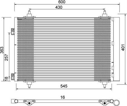 Magneti Marelli 359003220480 - Condensatore, Climatizzatore autozon.pro