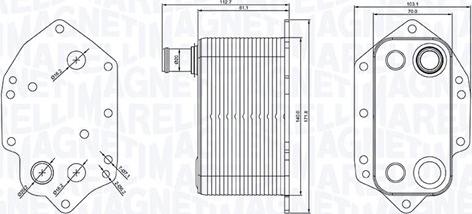 Magneti Marelli 350300004000 - Radiatore olio, Olio motore autozon.pro