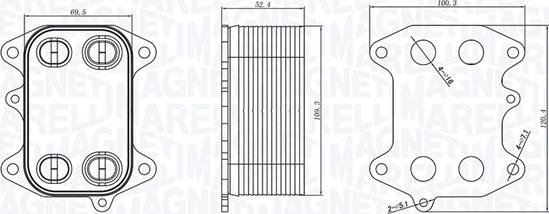 Magneti Marelli 350300003300 - Radiatore olio, Olio motore autozon.pro