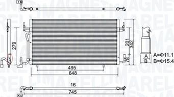 Magneti Marelli 350203965000 - Condensatore, Climatizzatore autozon.pro