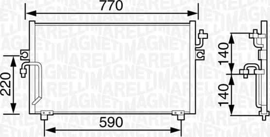 Magneti Marelli 350203481000 - Condensatore, Climatizzatore autozon.pro