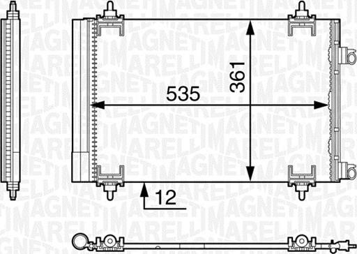 Magneti Marelli 350203603000 - Condensatore, Climatizzatore autozon.pro