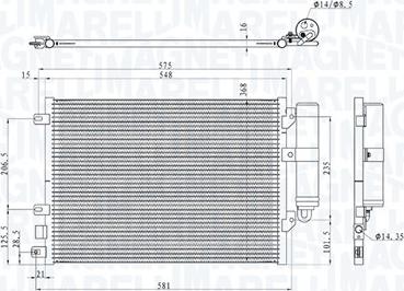 Magneti Marelli 350203893000 - Condensatore, Climatizzatore autozon.pro