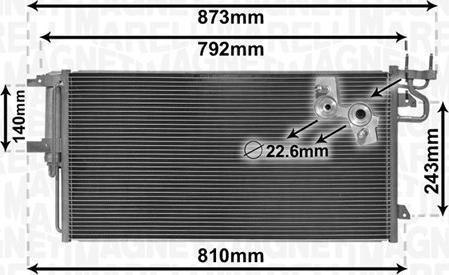 Magneti Marelli 350203868000 - Condensatore, Climatizzatore autozon.pro