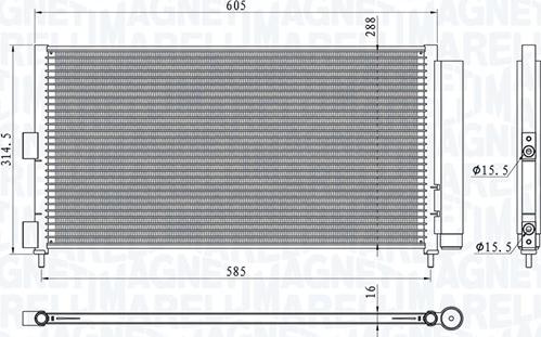 Magneti Marelli 350203881000 - Condensatore, Climatizzatore autozon.pro