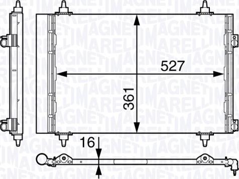 Magneti Marelli 350203714000 - Condensatore, Climatizzatore autozon.pro