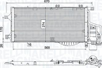 Magneti Marelli 350203783000 - Condensatore, Climatizzatore autozon.pro