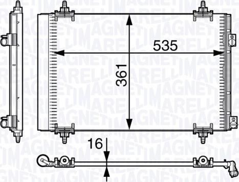 Magneti Marelli 350203721000 - Condensatore, Climatizzatore autozon.pro