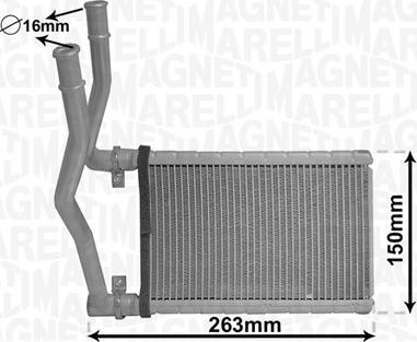 Magneti Marelli 350218490000 - Scambiatore calore, Riscaldamento abitacolo autozon.pro