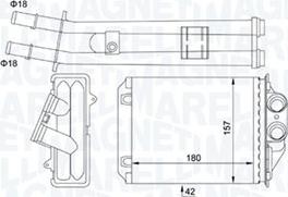 Magneti Marelli 350218491000 - Scambiatore calore, Riscaldamento abitacolo autozon.pro