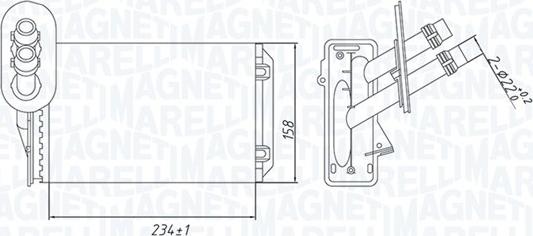 Magneti Marelli 350218492000 - Scambiatore calore, Riscaldamento abitacolo autozon.pro