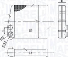 Magneti Marelli 350218440000 - Scambiatore calore, Riscaldamento abitacolo autozon.pro