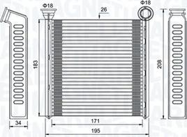 Magneti Marelli 350218448000 - Scambiatore calore, Riscaldamento abitacolo autozon.pro