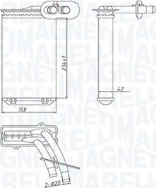 Magneti Marelli 350218447000 - Scambiatore calore, Riscaldamento abitacolo autozon.pro