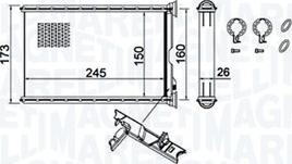 Magneti Marelli 350218455000 - Scambiatore calore, Riscaldamento abitacolo autozon.pro