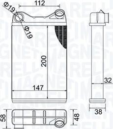 Magneti Marelli 350218456000 - Scambiatore calore, Riscaldamento abitacolo autozon.pro