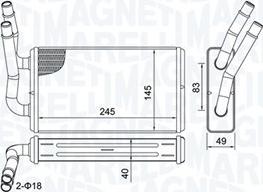 Magneti Marelli 350218450000 - Scambiatore calore, Riscaldamento abitacolo autozon.pro