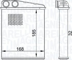 Magneti Marelli 350218457000 - Scambiatore calore, Riscaldamento abitacolo autozon.pro