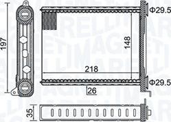 Magneti Marelli 350218464000 - Scambiatore calore, Riscaldamento abitacolo autozon.pro