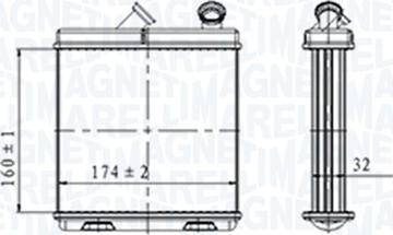 Magneti Marelli 350218465000 - Scambiatore calore, Riscaldamento abitacolo autozon.pro