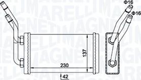 Magneti Marelli 350218468000 - Scambiatore calore, Riscaldamento abitacolo autozon.pro