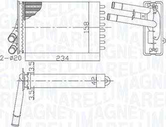 Magneti Marelli 350218462000 - Scambiatore calore, Riscaldamento abitacolo autozon.pro