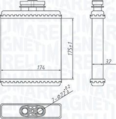 Magneti Marelli 350218412000 - Scambiatore calore, Riscaldamento abitacolo autozon.pro