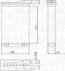 Magneti Marelli 350218489000 - Scambiatore calore, Riscaldamento abitacolo autozon.pro