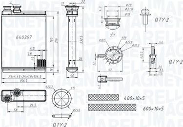 Magneti Marelli 350218486000 - Scambiatore calore, Riscaldamento abitacolo autozon.pro