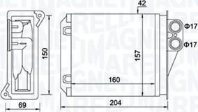 Magneti Marelli 350218481000 - Scambiatore calore, Riscaldamento abitacolo autozon.pro