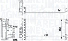 Magneti Marelli 350218435000 - Scambiatore calore, Riscaldamento abitacolo autozon.pro