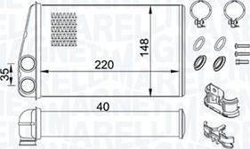 Magneti Marelli 350218438000 - Scambiatore calore, Riscaldamento abitacolo autozon.pro