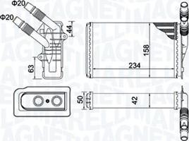 Magneti Marelli 350218433000 - Scambiatore calore, Riscaldamento abitacolo autozon.pro