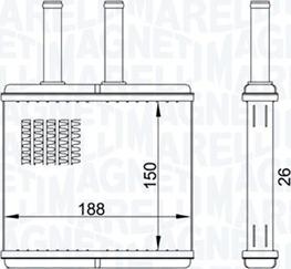 Magneti Marelli 350218437000 - Scambiatore calore, Riscaldamento abitacolo autozon.pro