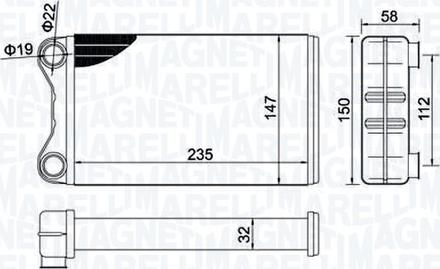 Magneti Marelli 350218424000 - Scambiatore calore, Riscaldamento abitacolo autozon.pro