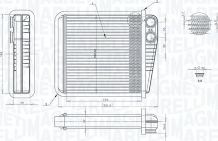 Magneti Marelli 350218423000 - Scambiatore calore, Riscaldamento abitacolo autozon.pro