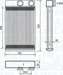 Magneti Marelli 350218478000 - Scambiatore calore, Riscaldamento abitacolo autozon.pro