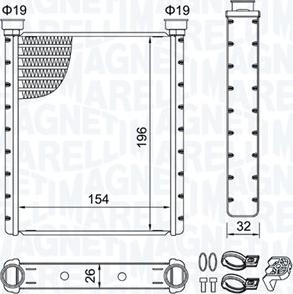 Magneti Marelli 350218509000 - Scambiatore calore, Riscaldamento abitacolo autozon.pro