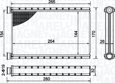 Magneti Marelli 350218504000 - Scambiatore calore, Riscaldamento abitacolo autozon.pro