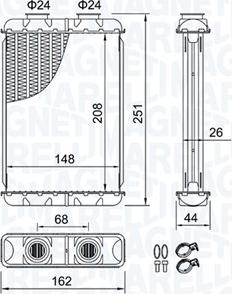 Magneti Marelli 350218501000 - Scambiatore calore, Riscaldamento abitacolo autozon.pro