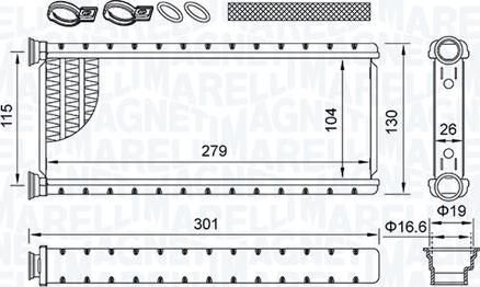 Magneti Marelli 350218514000 - Scambiatore calore, Riscaldamento abitacolo autozon.pro