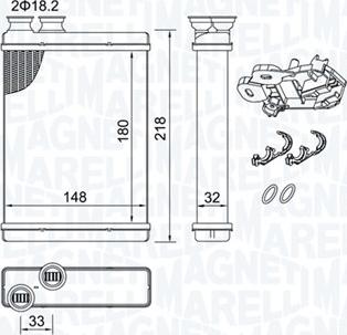 Magneti Marelli 350218515000 - Scambiatore calore, Riscaldamento abitacolo autozon.pro