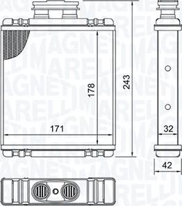 Magneti Marelli 350218517000 - Scambiatore calore, Riscaldamento abitacolo autozon.pro