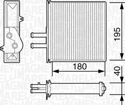 Magneti Marelli 350218057000 - Scambiatore calore, Riscaldamento abitacolo autozon.pro