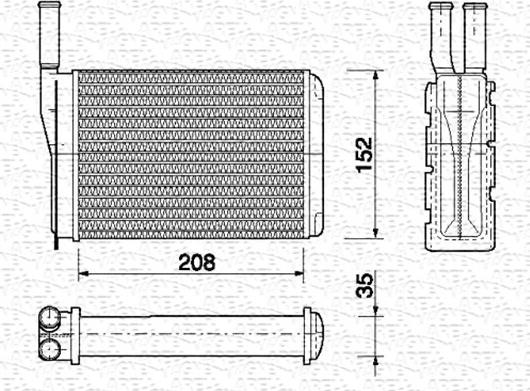 Magneti Marelli 350218154000 - Scambiatore calore, Riscaldamento abitacolo autozon.pro