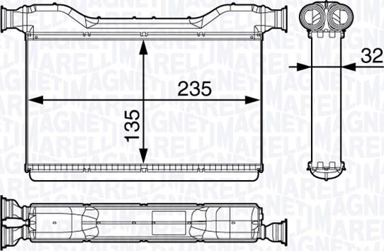 Magneti Marelli 350218354000 - Scambiatore calore, Riscaldamento abitacolo autozon.pro