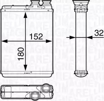 Magneti Marelli 350218355000 - Scambiatore calore, Riscaldamento abitacolo autozon.pro