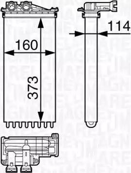 Magneti Marelli 350218351000 - Scambiatore calore, Riscaldamento abitacolo autozon.pro