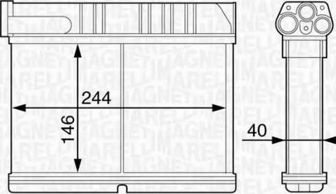 Magneti Marelli 350218314000 - Scambiatore calore, Riscaldamento abitacolo autozon.pro